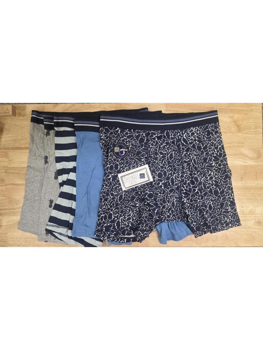 Amazon Essentials Men’s Cotton Boxer Briefs 5‑Pack Floral Pineapple Stripe L